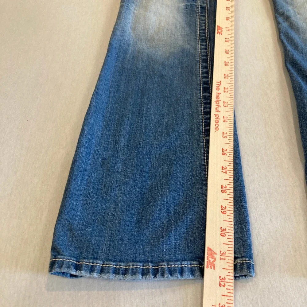 Miss Me Bootcut Jeans 29 (28x31.5) Medium Wash Embellished Distressed JW5180B12